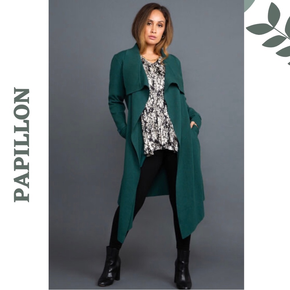Papillon Emerald Waterfall Cardigan Jacket Medium NWT - Picture 2 of 11